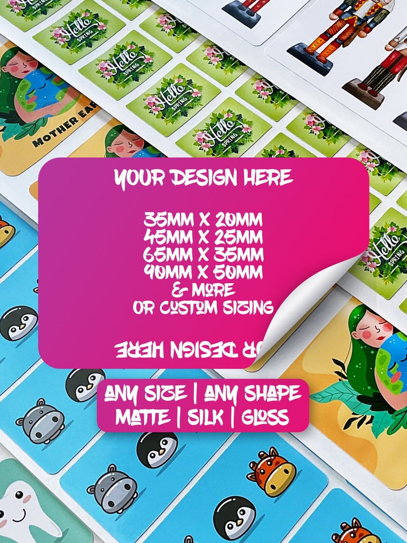 Custom personalised business logo, Rectangular, Rectangle, Square, circle, round, stickers or custom writing. Business, Postage labels immagine 1