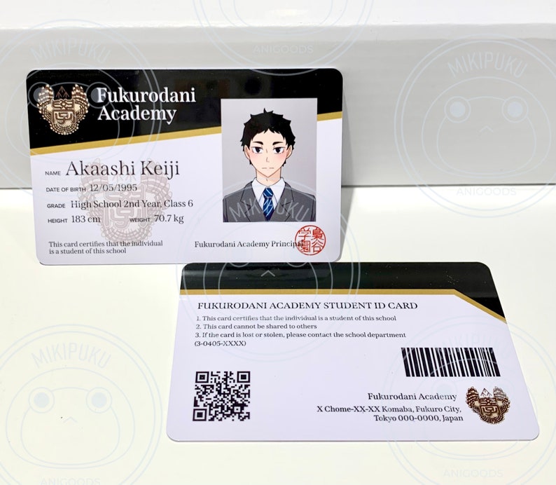 Haikyuu Student ID Cards | Etsy