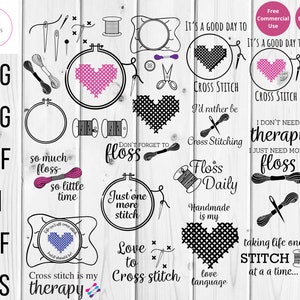 Bundle Svg au point de croix MASTER, point de croix disant Svg, cerceau de broderie Svg, couture Svg, artisanat Svg, cliparts point de croix, fil Svg, Png