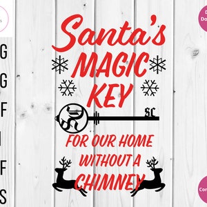 Santa's Magic Key for Santa 2 Note Tag SVG/PNG Only Ready for