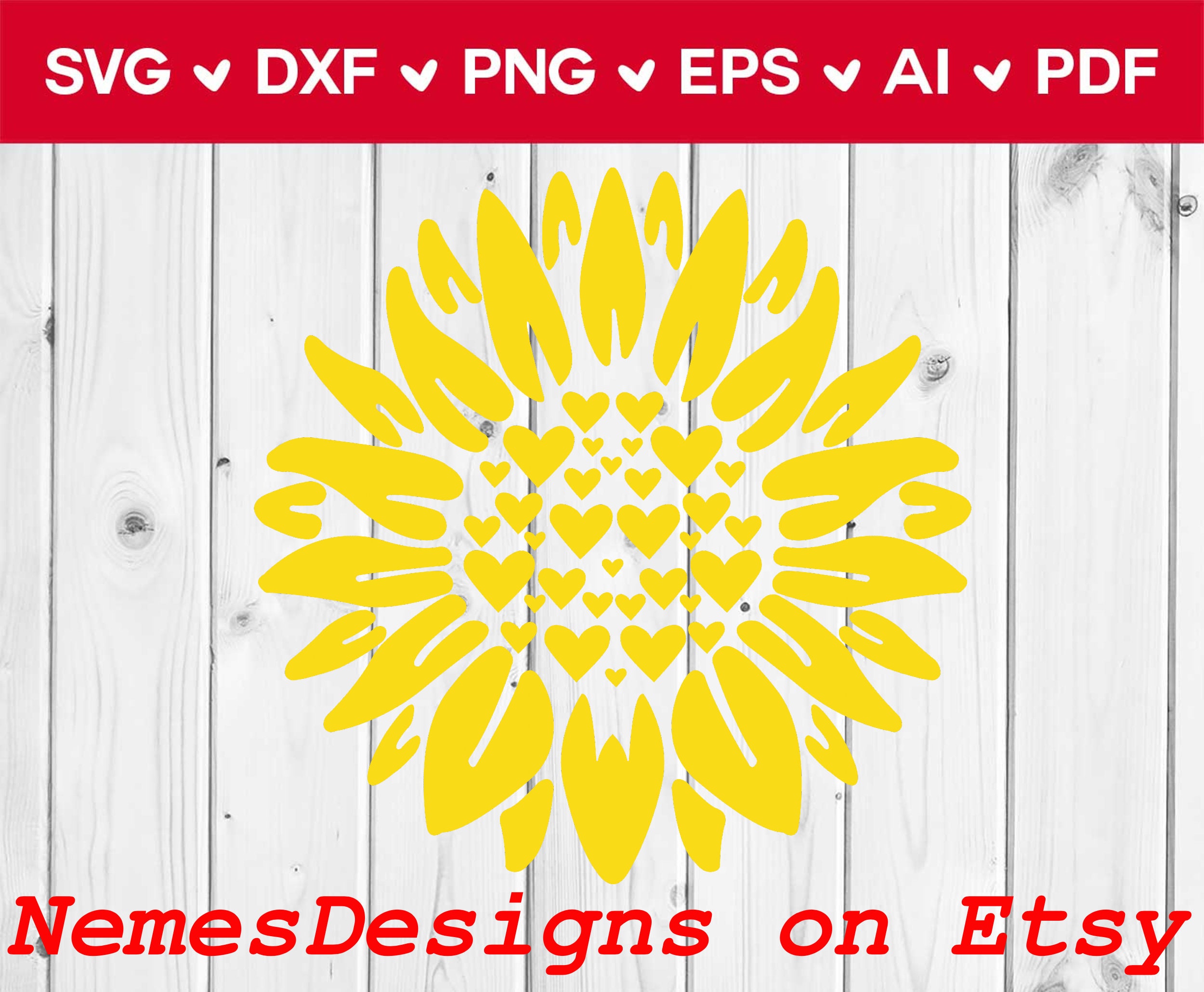 Free Free 238 Sunflower Heart Svg Free SVG PNG EPS DXF File