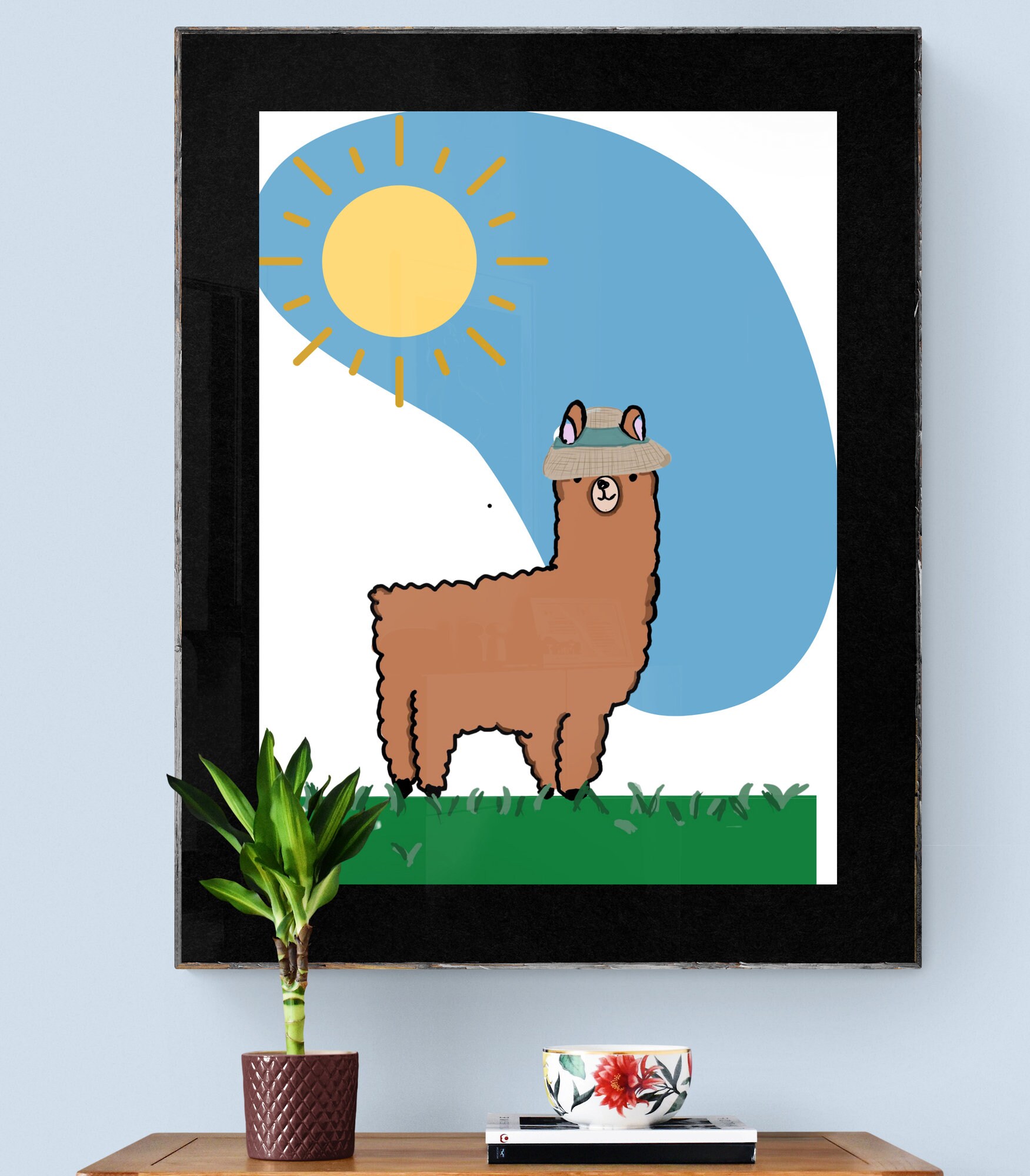 Sommer Alpaka Karte & Print süße Lama Alpaka Karte für Lama | Etsy