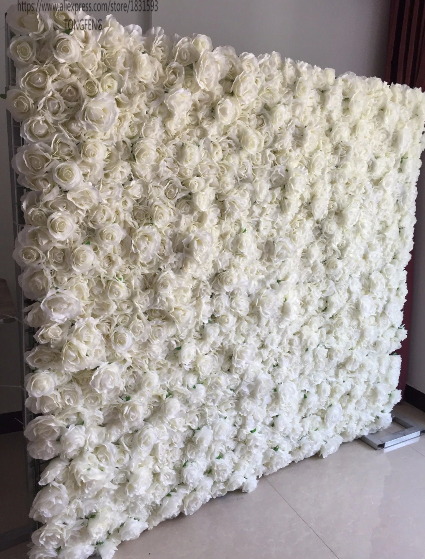 Pure White Flower Wallartificial Flower Panelfloral Wall Etsy