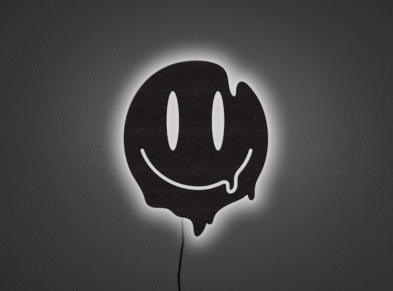 Melting Smiley Face Smiley Face Led Sign Smiley Face Light - Etsy Canada
