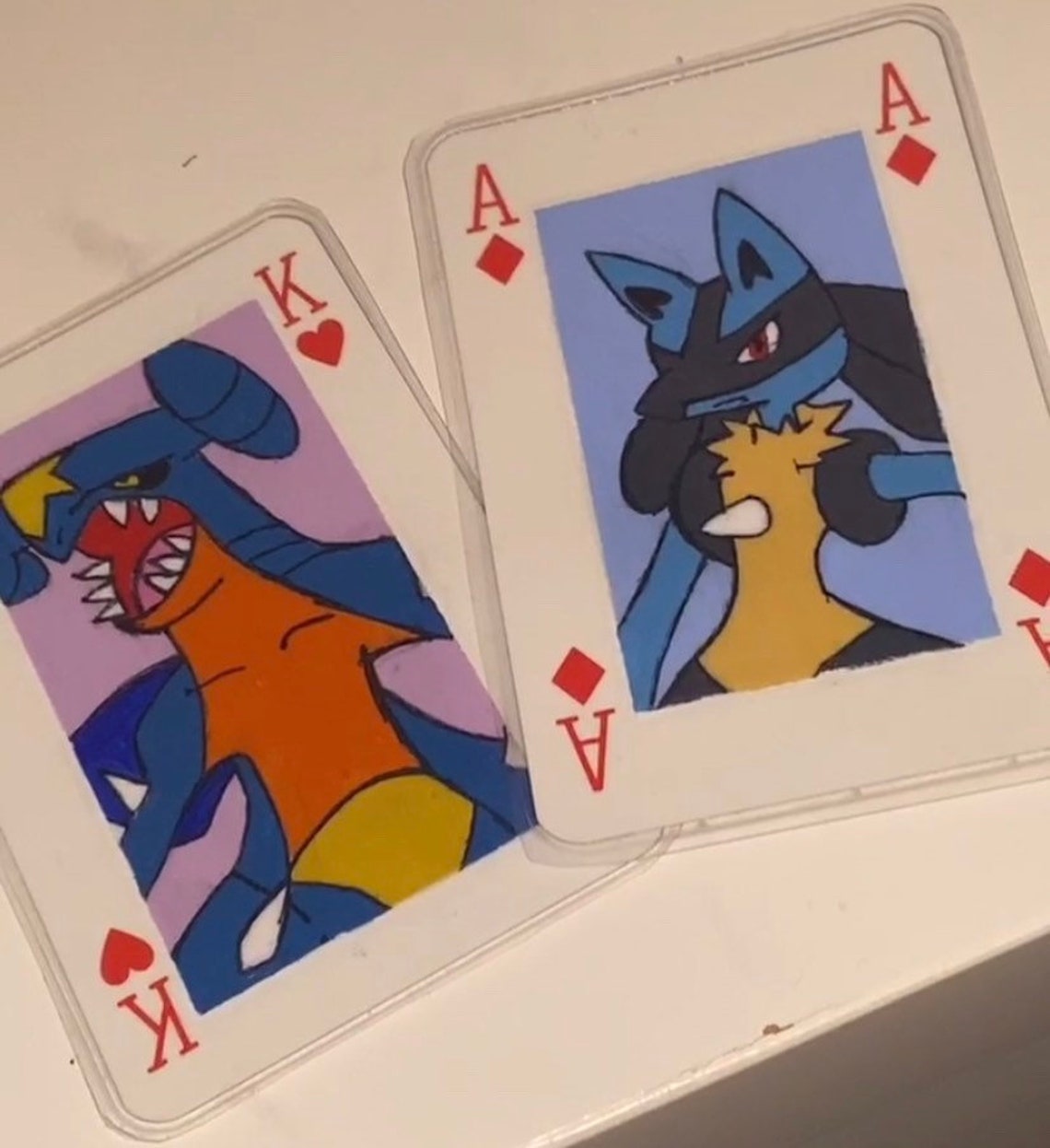 Painted Playing Cards Etsy