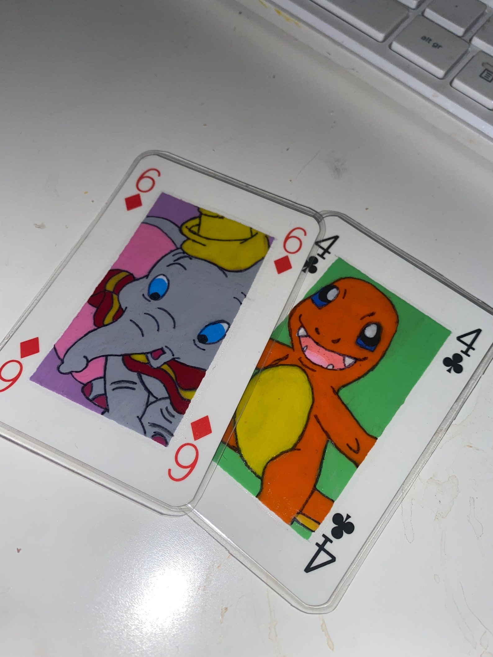 Painted Playing Cards Etsy