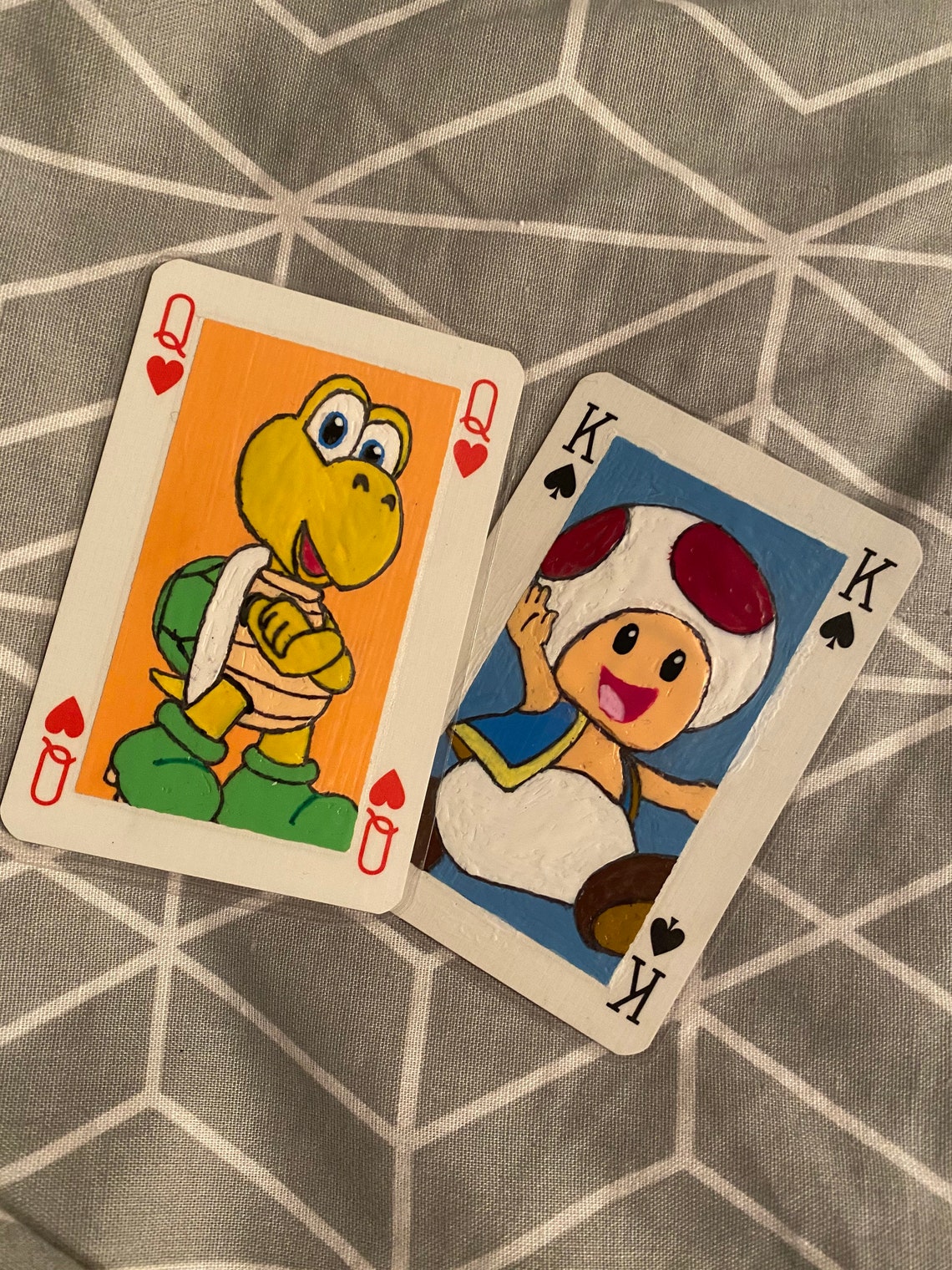 Painted Playing Cards Etsy