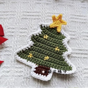 Kerstboom gehaakt onderzetter/decoratiepatroon - alleen PDF-patroon