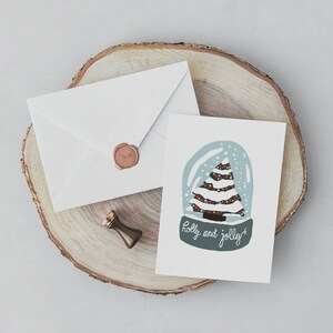 PRINTABLE 5x7 Holiday Greeting Card, Instant Download, A7, png, illustration