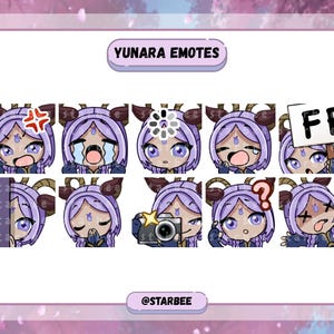 Yunara LoL Emotes for Twitch and Discord