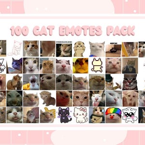 100 CAT EMOTES PACK | For Discord and Twitch | Twitch Emotes | Meme Funny | Discord Emotes | Cute Stream | Stream Emotes