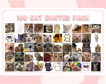 PAQUETE DE 100 EMOTES DE GATOS / Para Discord y Twitch / Emoticones de Twitch / Memes divertidos / Emoticones de Discord / Emoticones lindos para stream / Emoticones para stream