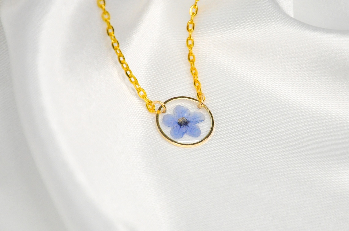 Me Not Necklace/Handmade Resin Necklace/Resin Etsy