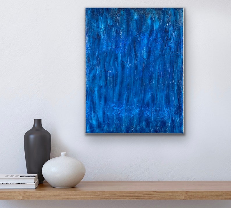 Blue Majestic original abstract painting