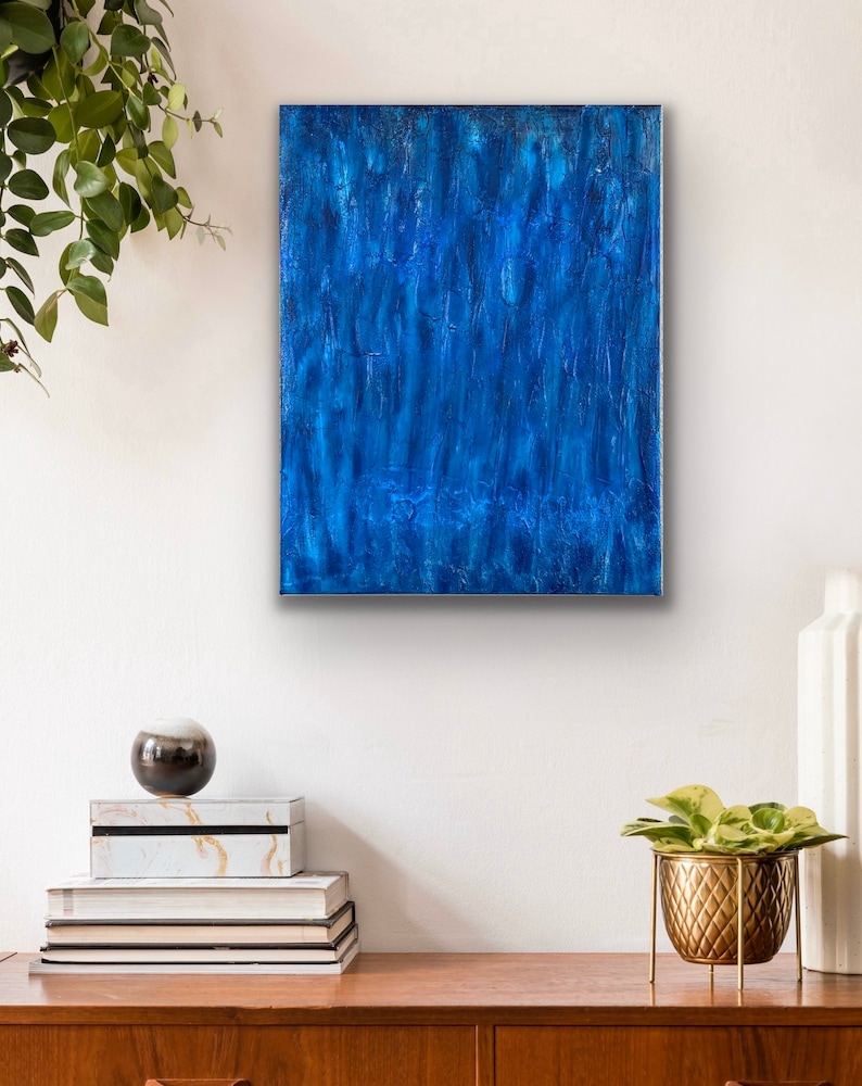 Blue Majestic original abstract painting