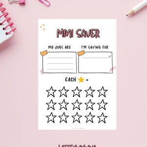 Savings Tracker for Kids printable, Money Tracker for Kids printable, Money saving Challenge, Letter and A4 size, PDF