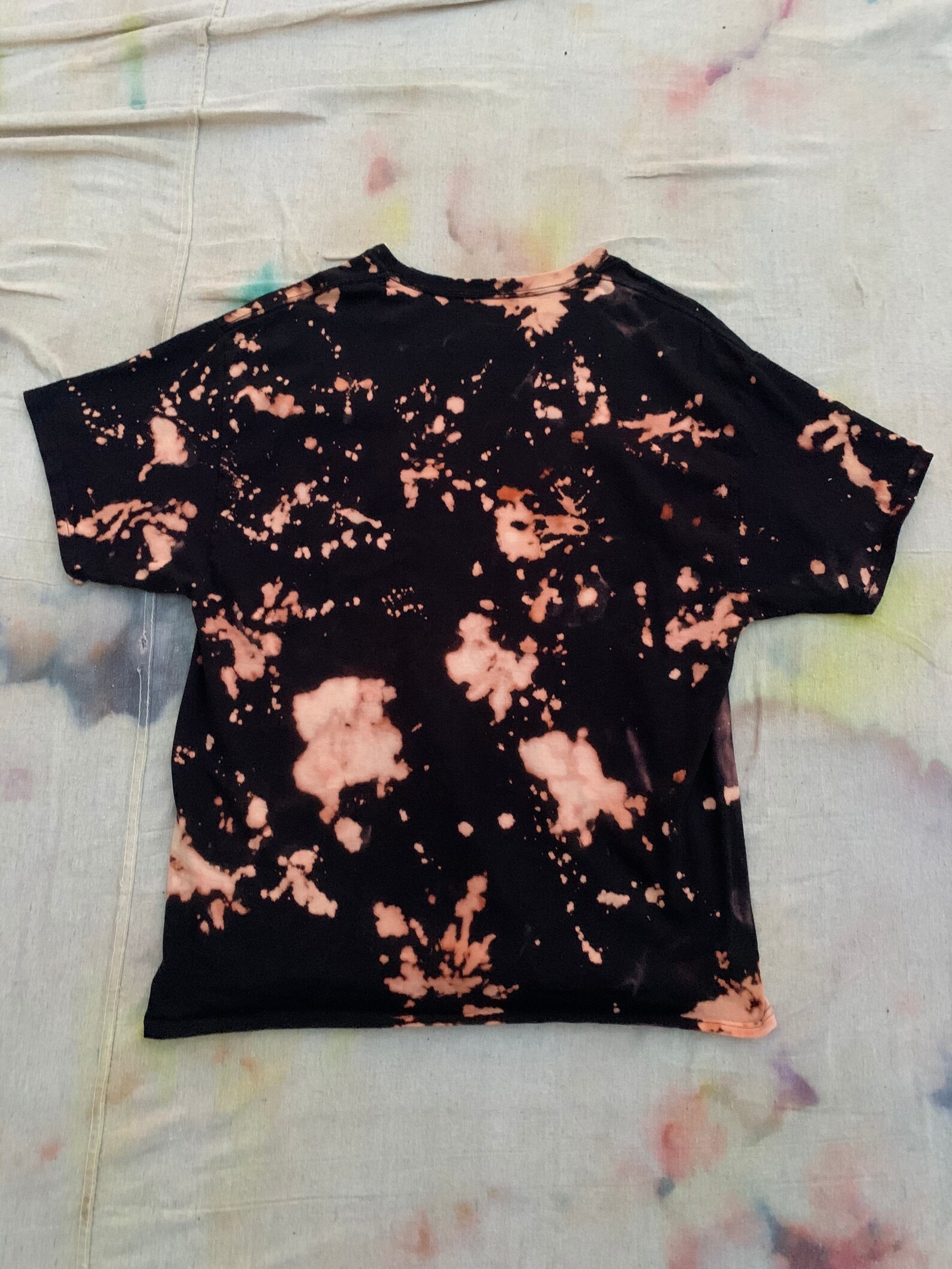 Unisex Bleached/Acid Wash/Distressed Graphic Tee Shirt Etsy