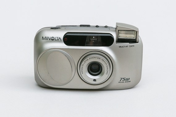 Minolta 75W Riva Zoom 35mm Point Shoot Film Camera 38 75mm Macro