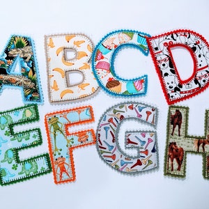 Fabric Alphabet letters, Upper Case Alphabet, ABC Learning, Cotton and Felt, Fabric Toy, Birthday Gift for Toddler, Educational Learning Toy