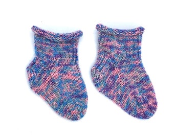 Baby Knit Socks, 3-6 Months, ankle socks, Infant Socks, Wool socks for babies, warm socks, Newborn baby gift, Shower Gift, Knit Baby Booties