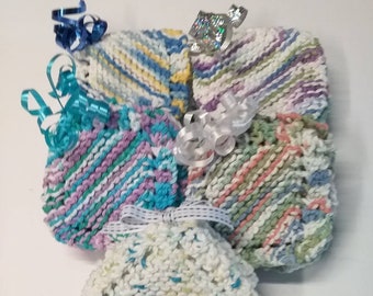 Gommages pour le visage, lingettes pour le visage, carré en tricot, tampon démaquillant, tampon nettoyant pour le visage, soin du visage, cadeau pour adolescent, lingette démaquillante