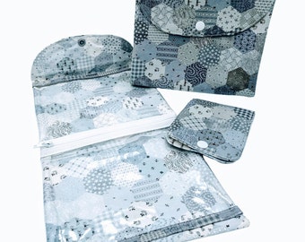 Organiseur de couture, Rangement pour travaux d'aiguille, Kit de couture de voyage, Pochette en papier anglais pour raccommodage, Pochette de mercerie, Cadeau d'anniversaire pour courtepointe, Cadeau d'artisan