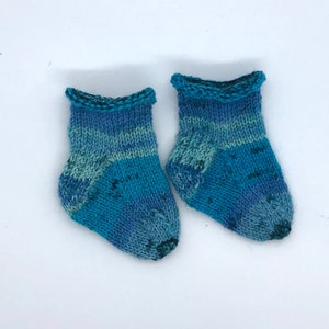 Baby Knit Socks, 0-3 months, ankle sock, Infant Sock, Baby Gift, Knit Baby Booties, Warm sock, Newborn gift, Shower gift, knit socks babies Bild 4