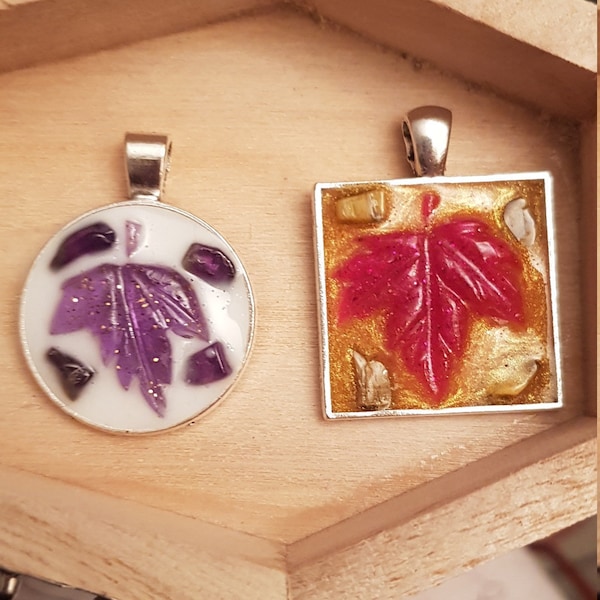 Pendentifs feuilles