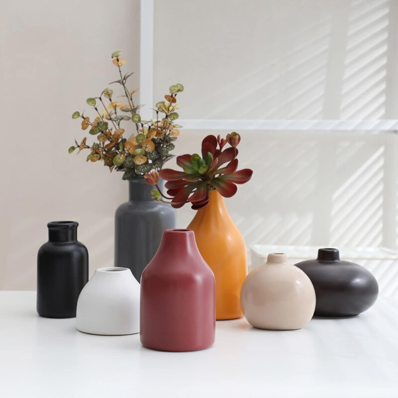 Minimal Ceramic Flower Vase Vase for Dried Flowers Handmade Etsy