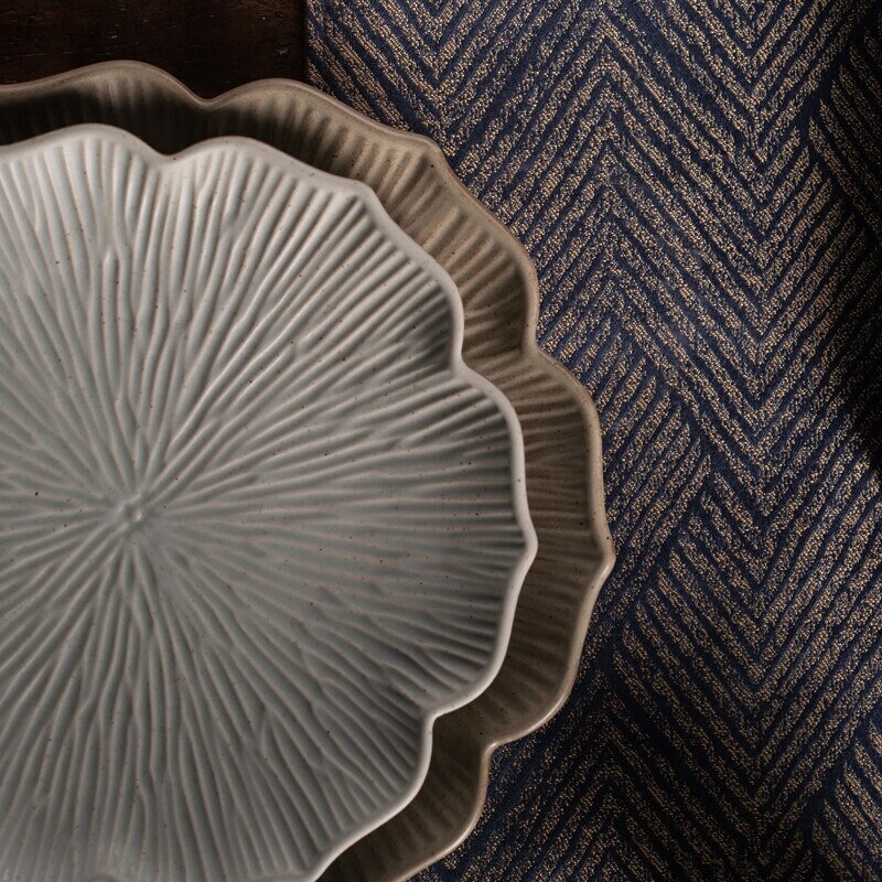 Creative Flower Dinner Plates Ceramic Dinner Plate Pottery Etsy