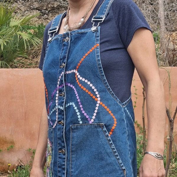 Robe salopette jean