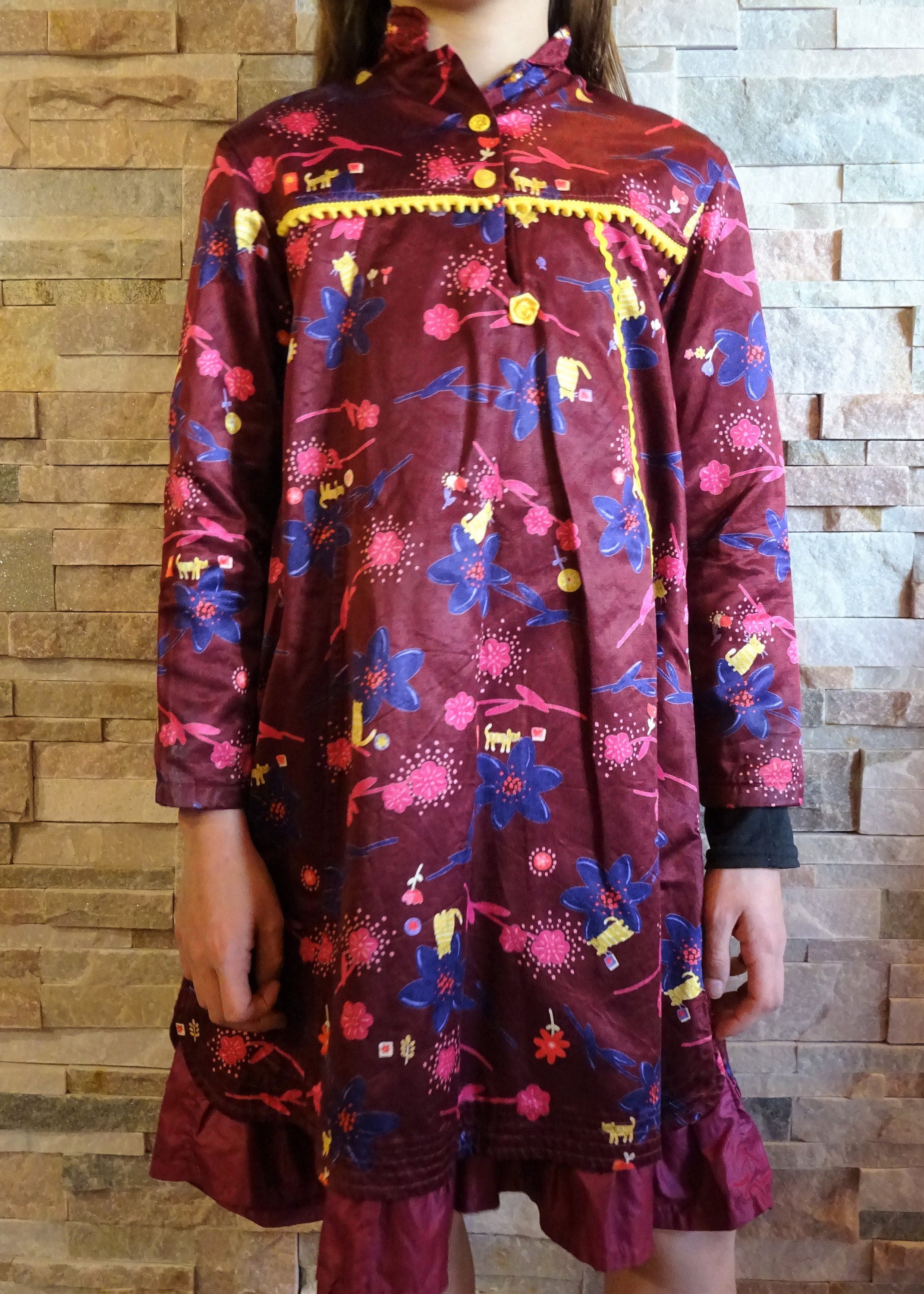 Purple and Burgundy Floral Dress Purple and Burgundy Floral Dress