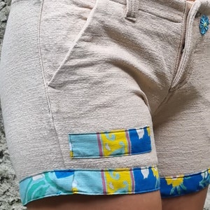 Ecru mini shorts