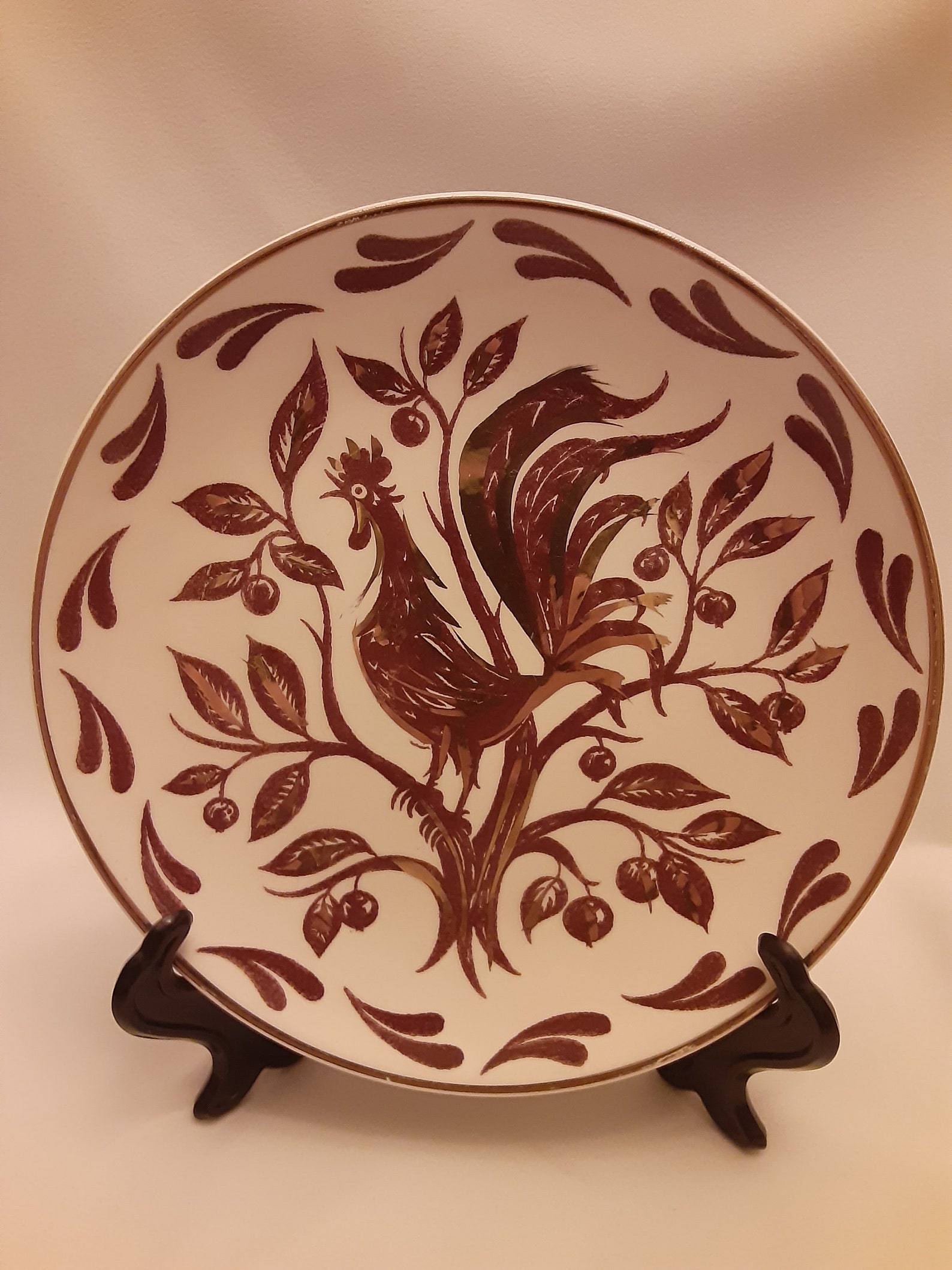 Rooster Plate California Provincial Dura Print by Homer Etsy