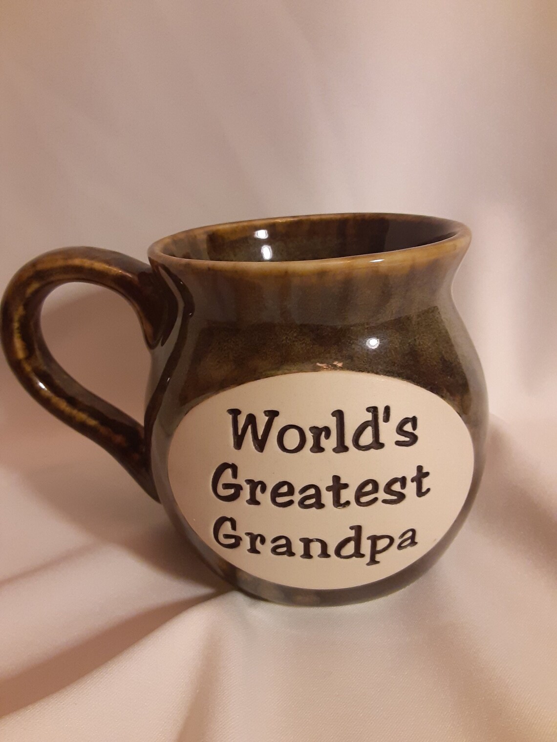 World's Greatest Grandpa mug green and brown Etsy