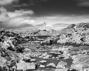 Black and white sea photography print - 'Ardnamurchan Point #1', Scotland: limited edition 10x8 or 16x12 inches (25x20cm or 41x30cm)