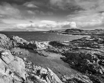 Black and white sea photography print - 'Ardnamurchan Point #2', Scotland: limited edition 8x10 or 12x16 inches (20x25cm or 30x41cm)