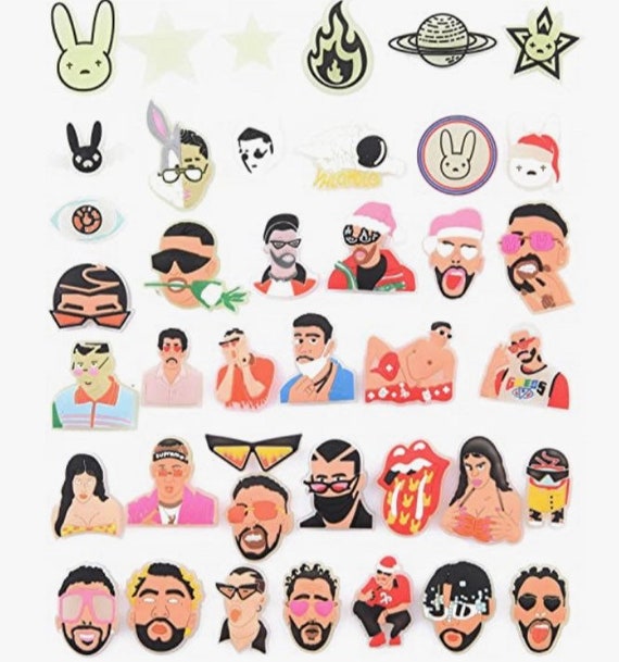 etsy bad bunny croc charms