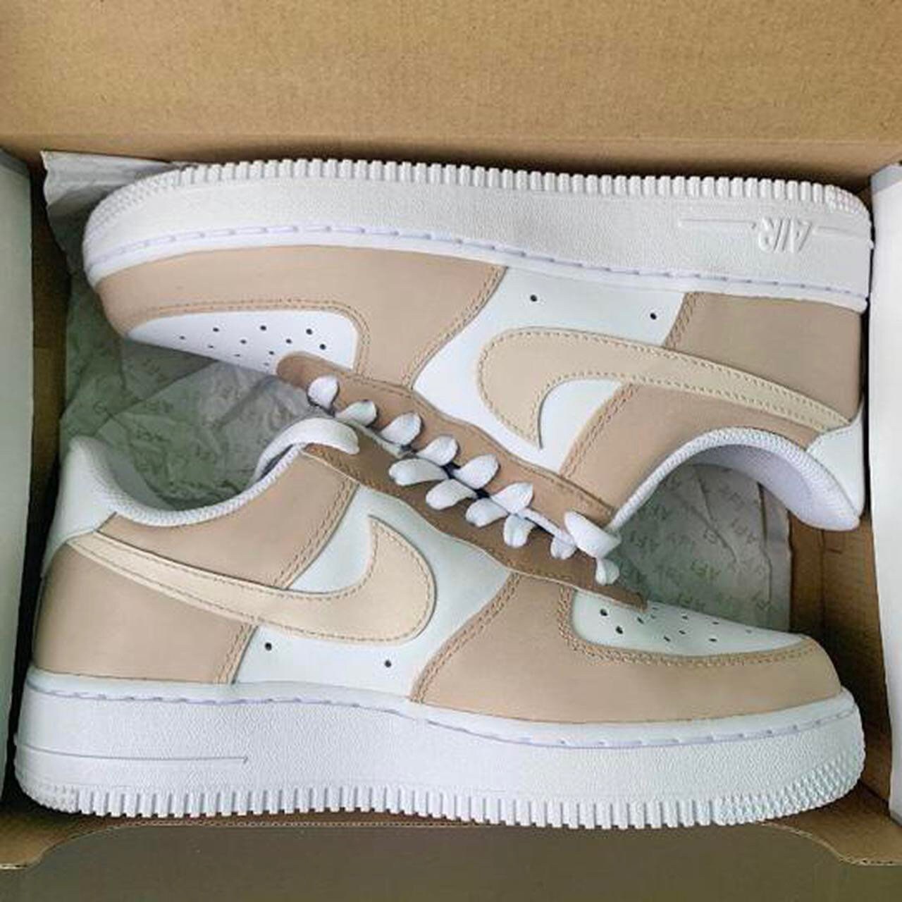 multi tan air force 1
