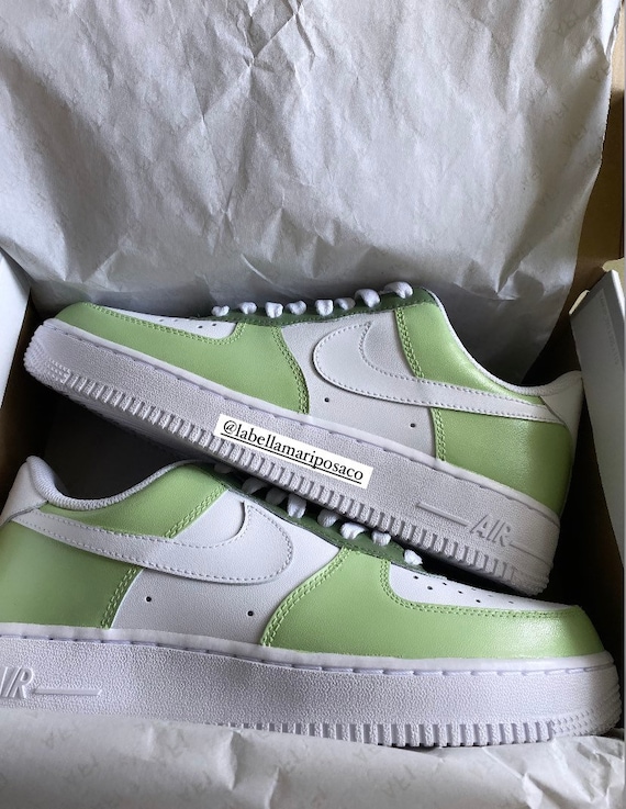 Nike Air Force 1 personalizada de Sage Green Menta y Lima | Etsy España