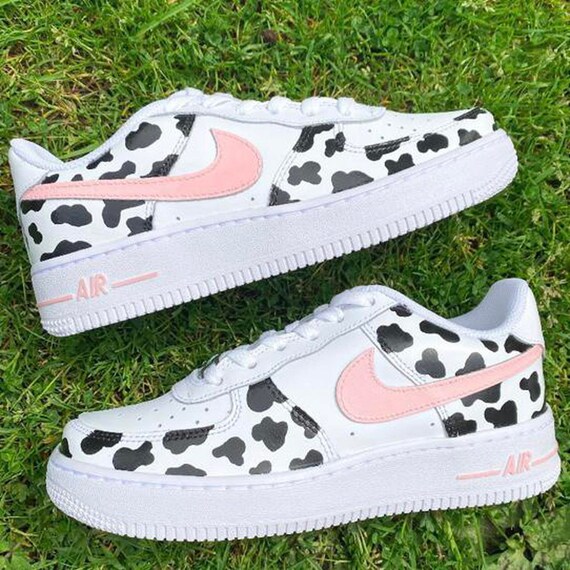 cow print custom af1
