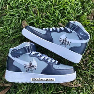 NFL Nikes Custom Nike Air Force Mids Douane Cowboys NFL | Etsy België