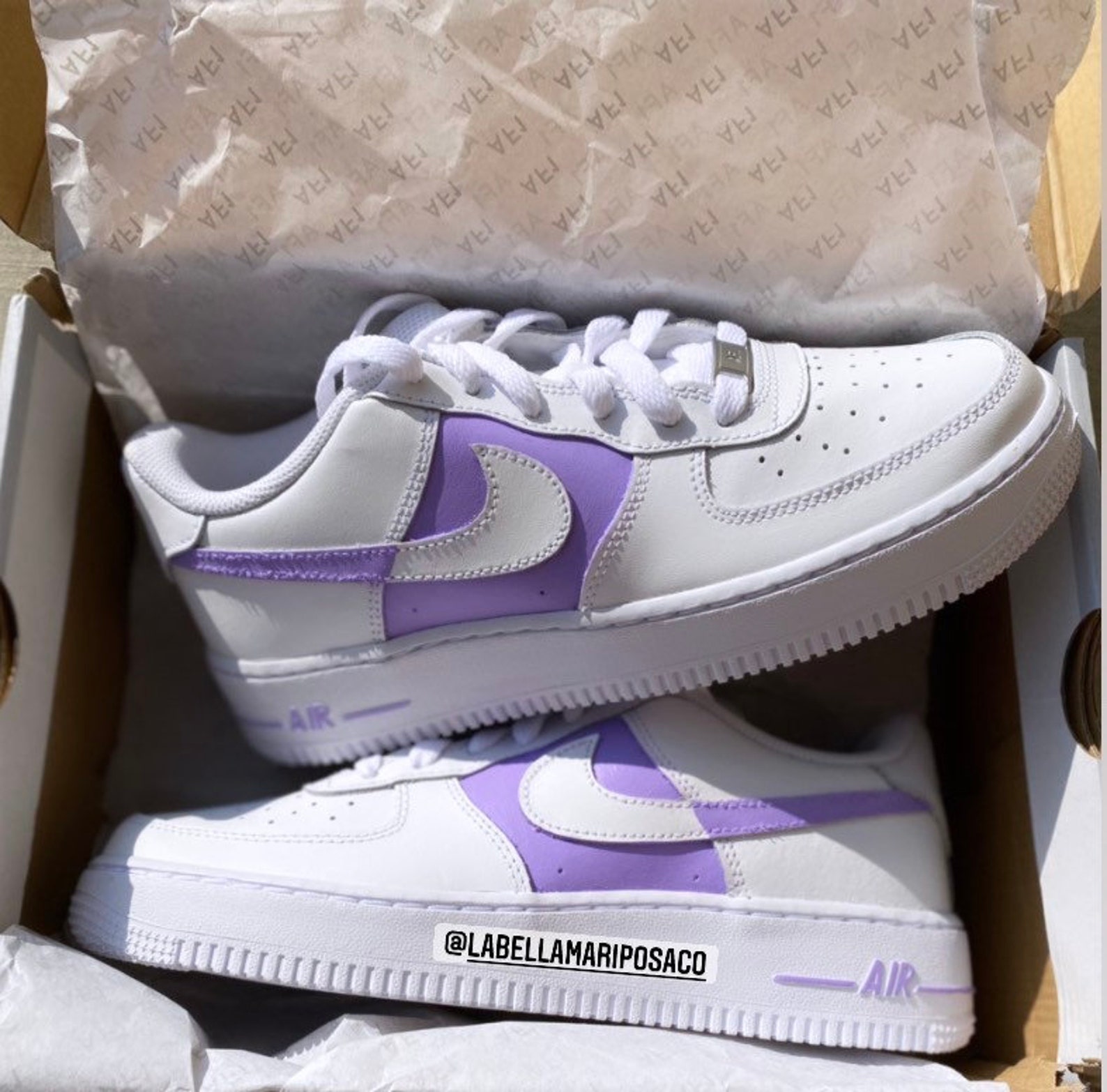 custom purple nike air force 1