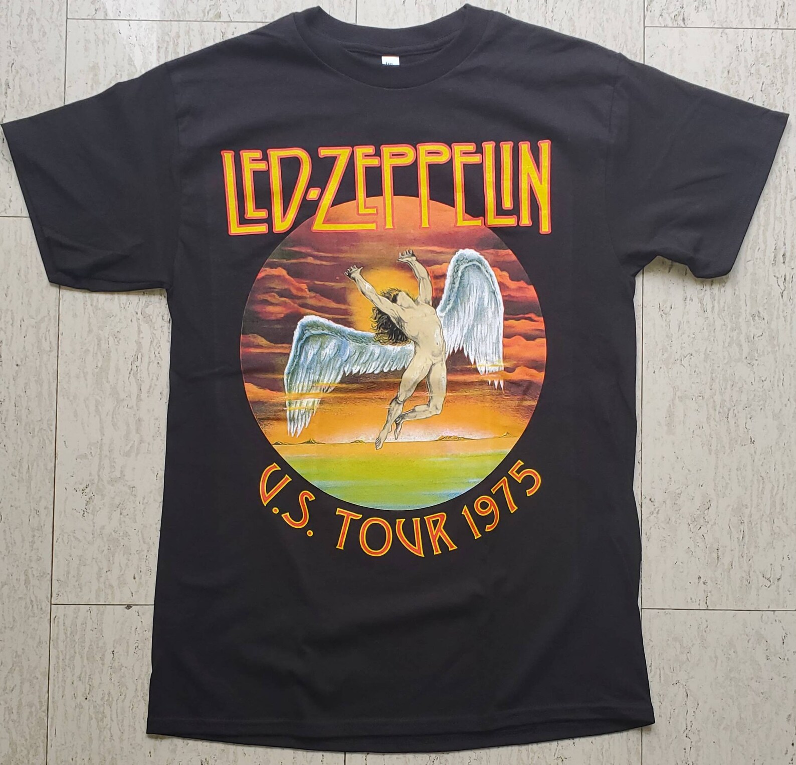 Led Zeppelin Vintage Graphic Tee US Tour 1975 Led Zeppelin Etsy