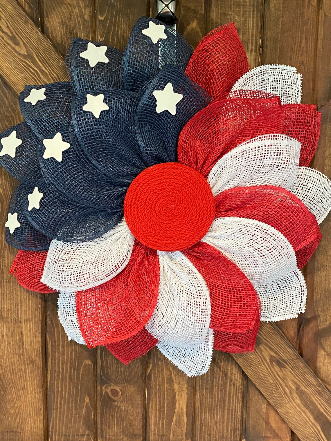 USA patriotic flag wreath Etsy