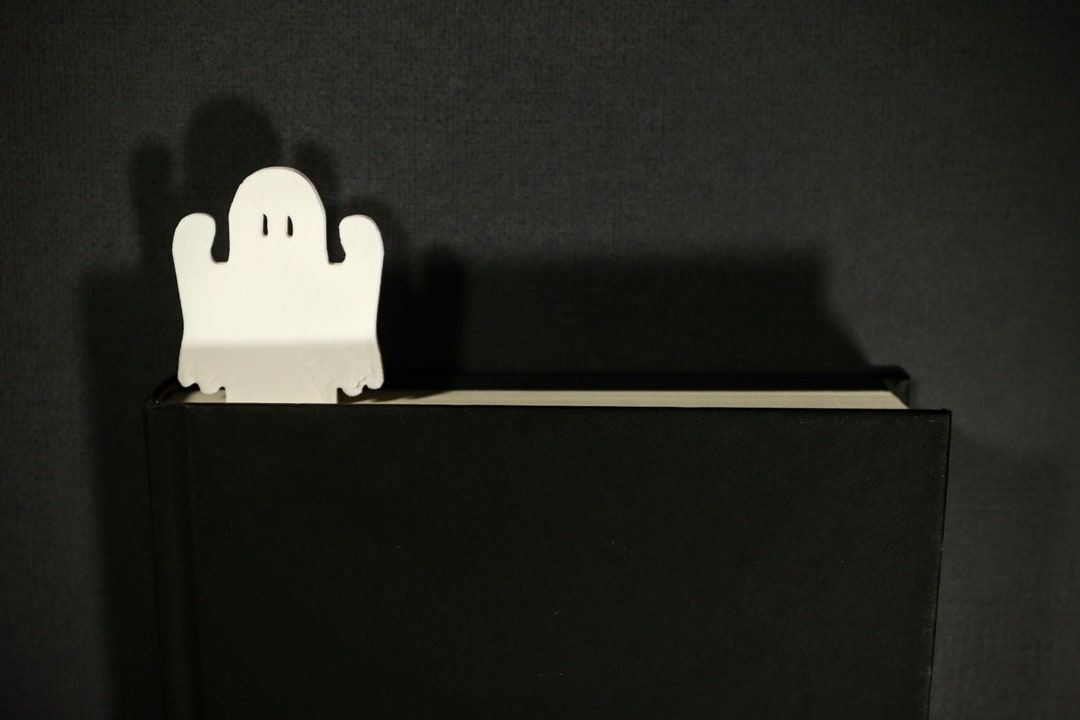 BOO-KMARK | 3-D Printed Ghost Bookmark | White Bookmark | Glow-in-the ...