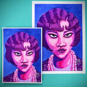 Anna May Wong Fine Art Print | Inspirational Women | Acrylic on Canvas | Velvet Touch Art Paper | Large and Small