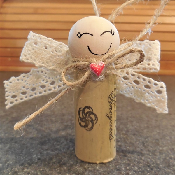 Wine Cork Angel Etsy