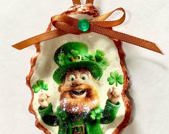 Adorno de concha de ostra de duende gnomo