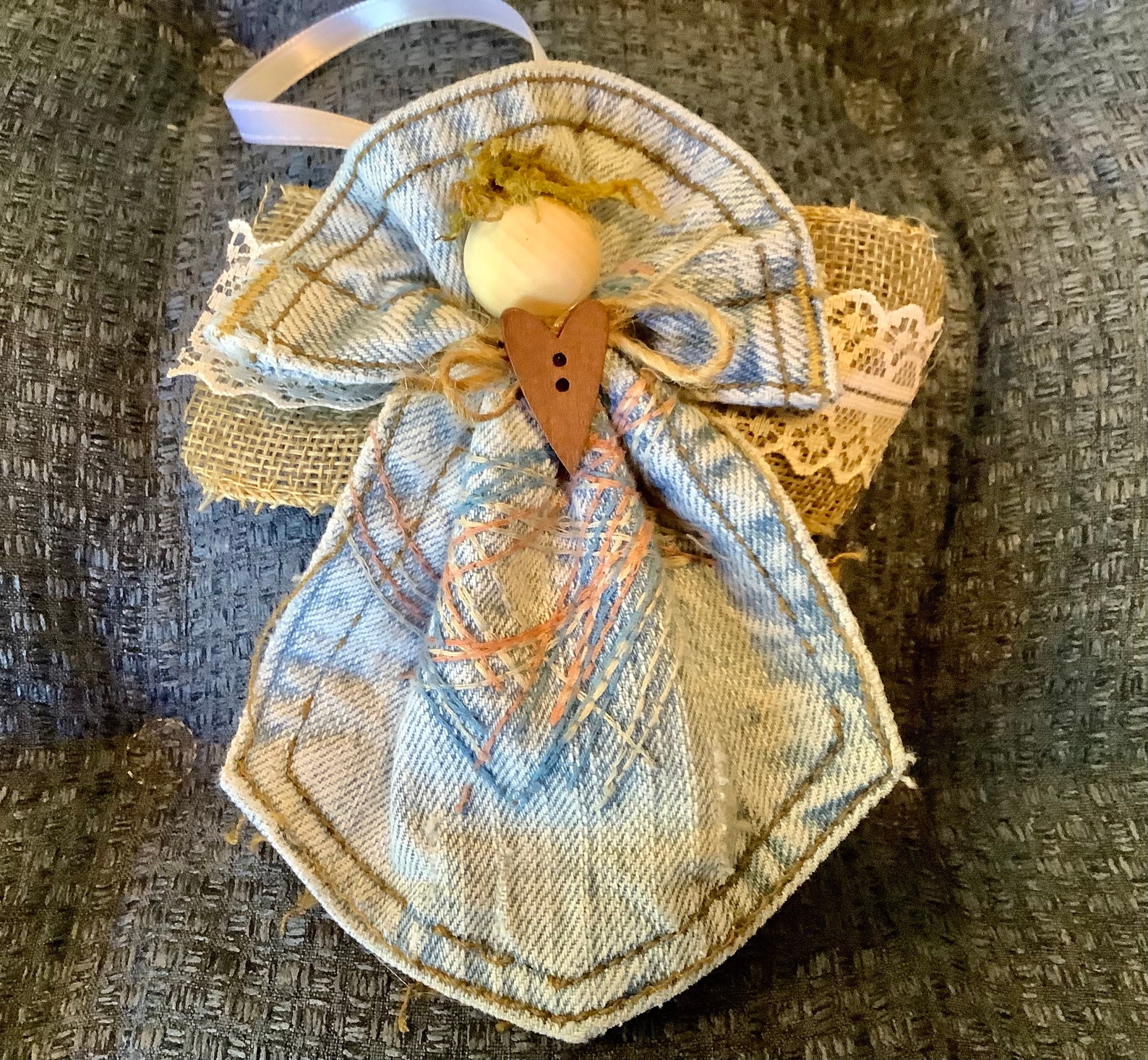 Denim Pocket Angel Etsy